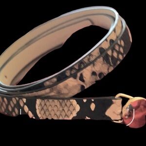 H&M Snakeskin faux leather slim belt